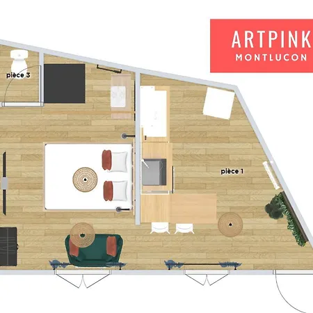 Artpink - Ideal Pros - Proche Commerces - Agathor Montlucon Exterior photo
