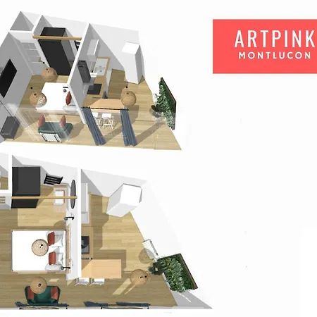 Artpink - Ideal Pros - Proche Commerces - Agathor Montlucon Exterior photo